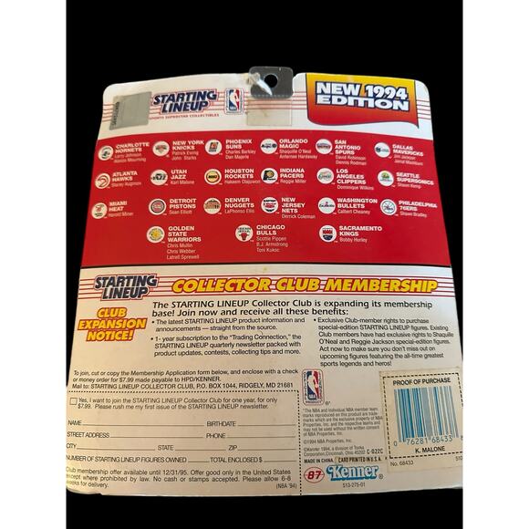 Starting Lineup Karl Malone Utah Jazz 1994 Vintage - Picture 4 of 4